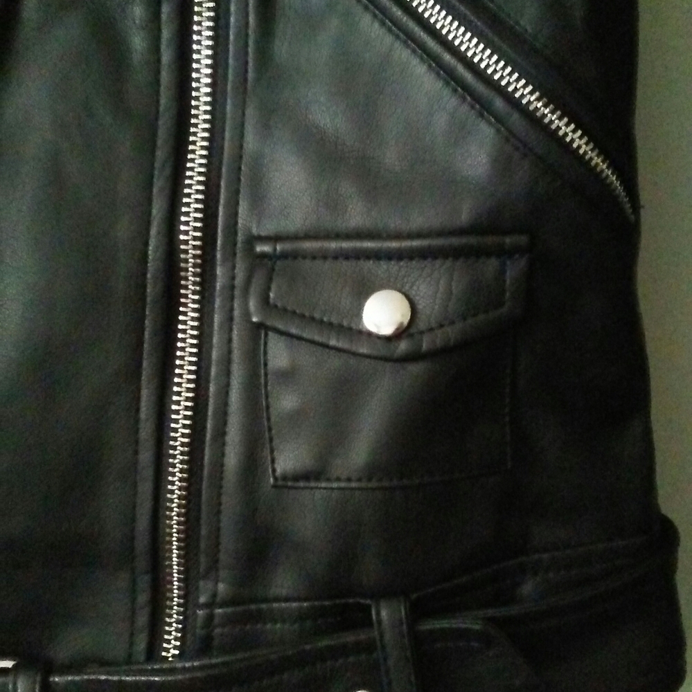 NWOT Zara Trafaluc Size XS Black Moto Jacket - Picture 5 of 6